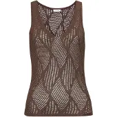 LASCANA Broderad topp brun