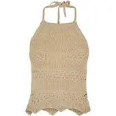 Urban Classics Broderad topp sand