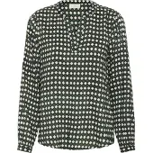 Kaffe Blus 'KA Sary Tilly' nattblå / grön / vit