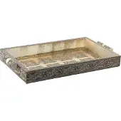 Home Decor Metal Träbricka 36x22x4 Cm