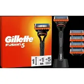 Gillette Fusion5 rakhyvel med stativ + 5 reservblad