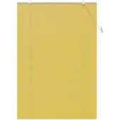 vidaXL Rullgardin med gardiner Gul 150 x 220 cm Bambu
