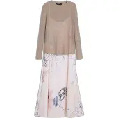 Desigual Klänning blandade färger / vit