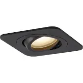 QAZQA Set med 6 runda infällda spotlights svarta GU10 50mm roterbara och vinklingsbara IP44 - Alberto