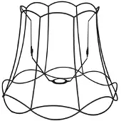 QAZQA Metallskärm svart 45/36 - Granny Frame
