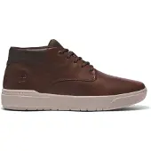Timberland för män. TB0A5UVN2011 Seneca Bay bruna sneakers i läder med snörning i mitten av kalven (44), Hud, Karta, Nyckelband, Casual