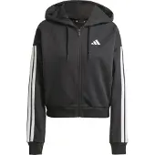 Adidas Underställ Essentials 3-Stripes French Terry Full-Zip Hoodie kvinnor - Svart - EU M