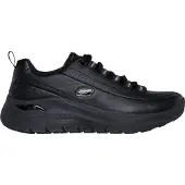 SKECHERS för kvinnor. 150061 Läder Sneakers Arch Fit 2.0 Star Bound svart (37), Hud, 3 till 5 cm, Nyckelband, Casual
