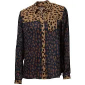 Mandarin Blus marinblå / brun / svart