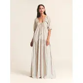 St MRLO Klänning 'Florence' beige / svart / vit