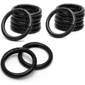 INF Rund karbinhake / öppningsbara ringar 15-pack Black