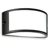 Ideal Lux Vägglampa utomhus Rex 1, dimbar, Svart, Aluminium / grå / zink, Utomhusvägglampa