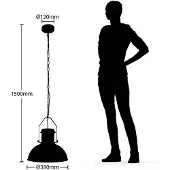 LINDBY Taklampa , Freitjof, dimbara, Svart, Vardagsrum, Metall, Industristil