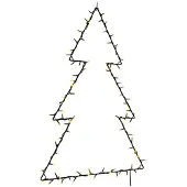 vidaXL Julbelysning julgran silhuett 115 LEDs varmvit