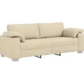 vidaXL 3-sitssoffa i grädde, 178 cm, tyg