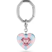 Swarovski Nyckelring 'Key' ljusblå / ljusrosa / silver