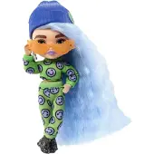 Barbie Extra Minis Docka #3 (5,5 tum) med Emoji-tryckt 2-delad klädsel, ställ och tillbehör
