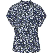 LASCANA Blus blå / svart / vit