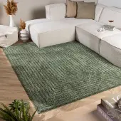 FRAAI Skandinavisk matta | Lova Frames grön hos Volero | 80x150 cm | Polyester | Enfärgad | Rektangulär | Hög lugg