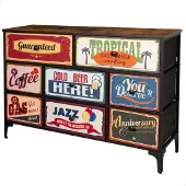 Max Home Vintage-retro Byrå 8 Lådor