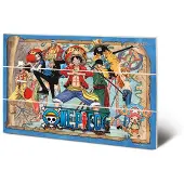 Ginza.se One Piece: (Straw Hat Pirates Map) Wood Print