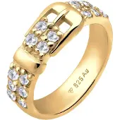 Elli Ring 'Gürtel' guld / transparent