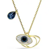 Swarovski Halsband duvblå / guld