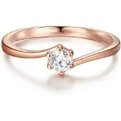 Trilani Ring roséguld / transparent