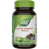 Nature'S Way , Svartvalnötshinnor, 100 veganiska kapslar (450 mg per Kapsel)