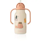Liewood Vattenflaska - Kimmie - 250 ml - Katter Anka Hundar/Sand - - One Size - Vattenflaska