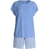 Calida Kort pyjamas ljusblå / vit