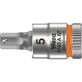 Wera 8740 A 05003335001 Inner-sexkantig Hylsnyckel-bitsinsats Låsfunktion 5 mm 1/4 5 mm 1/4