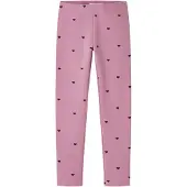 Name it Leggings 'NKFDAVINA' mauve / svart