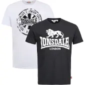 Lonsdale Dildawn T-shirt Med Korta ärmar 2 Enheter