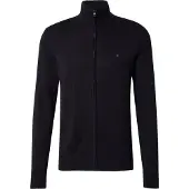 Tommy Hilfiger Kofta 'Flag Embroidery Zip-thru' svart