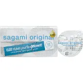 Sagami Original 0.02 - extra glidmedel kondom - 55mm - 12 st