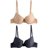 Next Behå beige / marinblå