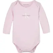 Calvin Klein Jeans Body l/ä - Monogram - Pink Ice - - 2 år (92) - Body L/Ä