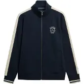 Superdry för män. M2014282A Athletic Club Track marinblå sweatshirt (M), Casual, Deportivo, Bomull, Marino