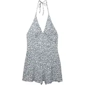Pull&Bear Jumpsuit blå / vit