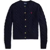 Ralph Lauren för kvinnor. 211972104004 Marinblå kofta i ull och kashmir (S), Casual, Klassisk, Marino