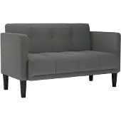 vidaXL Loveseat soffa mörkgrå 111 cm tyg