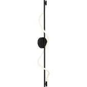 QAZQA Modern vägglampa svart inkl. LED 3-stegs dimbar - Twirl