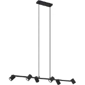 QAZQA Modern pendellampa svart 6-ljus - Jeana Straight