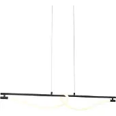 QAZQA Modern pendellampa svart inkl. LED 3-stegs dimbar - Twirl