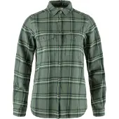 Fjällräven - Varumärken - Övik Heavy Flannel Shirt W Patina Green Deep Patina för UnisexBomull - Storlek XS - Grön