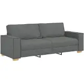 vidaXL 3-sitssoffa mörkgrå 220x78x84 cm tyg