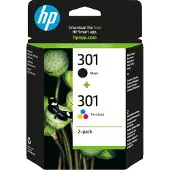 HP 301 (N9J72AE) svart + färg bläckpatron 2-pack (original)