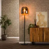 Zijlstra Golvlampa Philippa, Aluminium / grå / zink, Vardagsrum / matsal, Glas, Modern, Golvlampa