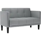 vidaXL Loveseat soffa ljusgrå 111 cm tyg